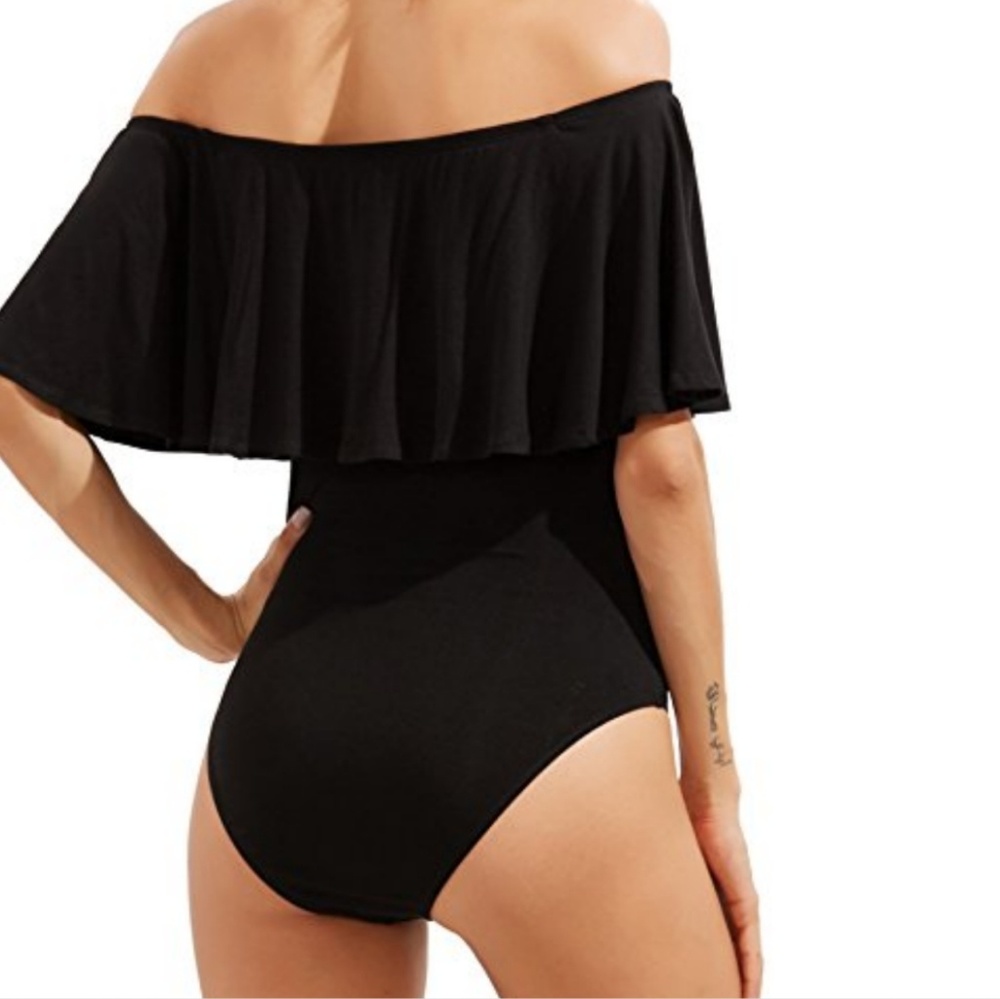 0livia ~ ruffled off shoulder top / bodysuit - Picture 6 of 8